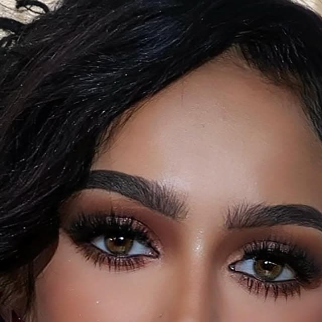 Glam portrait with golden bronze makeup